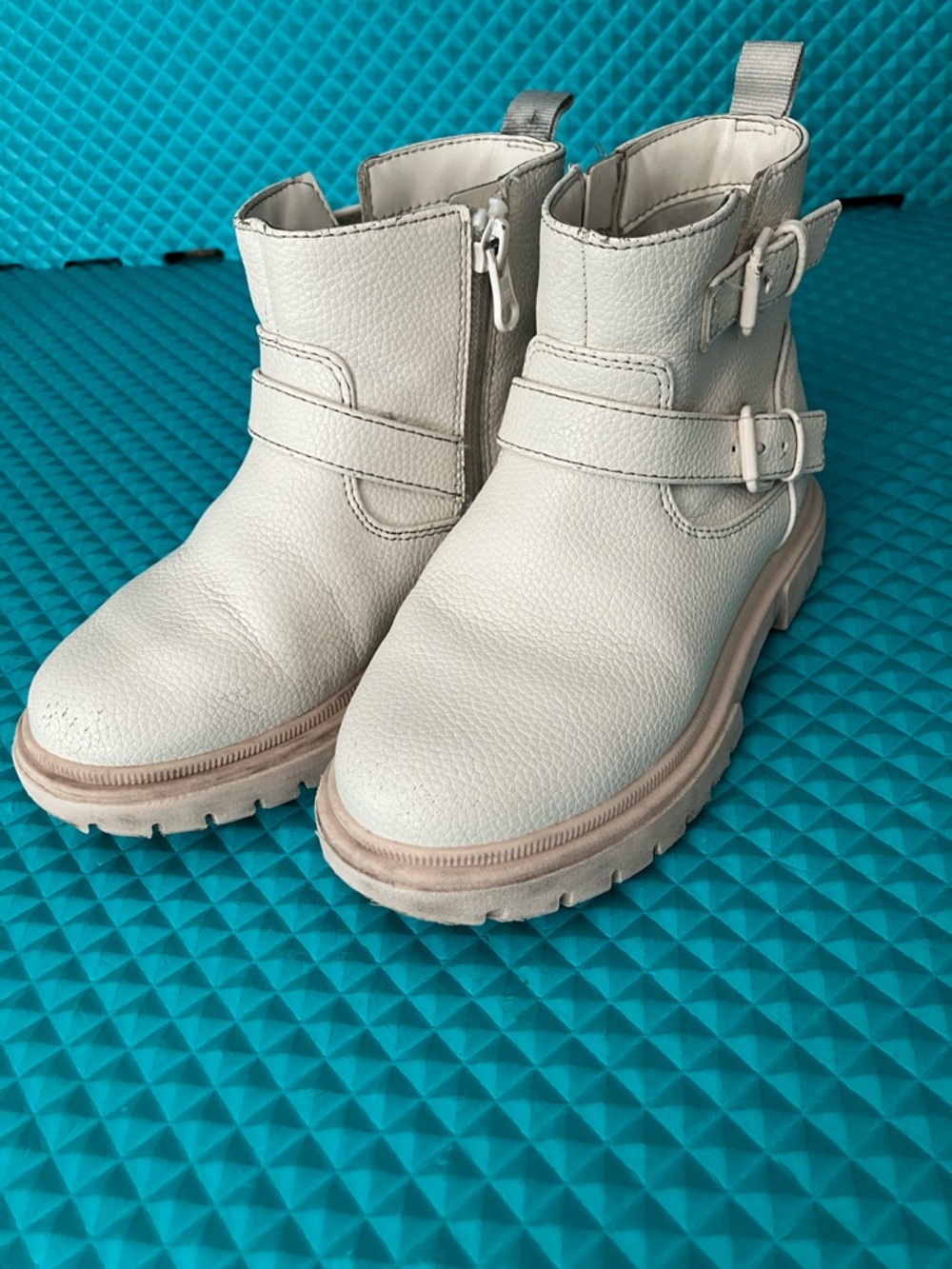 Cat & Jack "Evie" Toddler Girls' Buckle Moto Boots | 11
